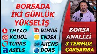 ENFLASYON VERİSİ SONRASI YÜKSELİŞ | #thyao #kchol #tüpraş #asels #bimas #enjsa #akcns #doas #bist100