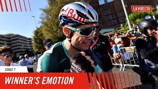 Winner's emotion - Stage 7 - La Vuelta 2024