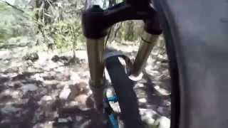 Downhill Mountain Bike - RockShox Totem - Mulch Hill Side Trail - Austin Texas