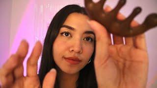 ASMR - relaxation hair brushing, oil treatment, head massage, shampoo & blow dry your hair