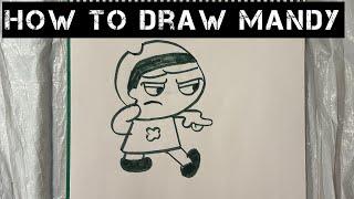 How To Draw Mandy From The Grim Adventures Of Billy & Mandy In Less Than Five Minutes (Outline Only)