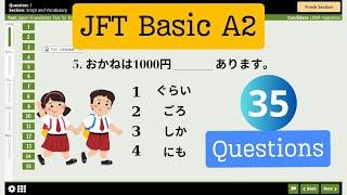 JFT Basic A2 Sample Test With Answers #22 | Vocabulary | Grammar | Kanji | Listening