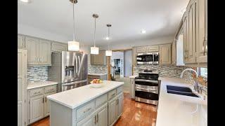 Inside Lovely Lenexa Home, Modern Kitchen with Sage Green Cabinets