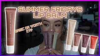 SUMMER FRIDAYS LIP BALMS (REVIEW: WORTH IT OR JUST A BASIC LIP BALM??) #summerfridays #lipbalm