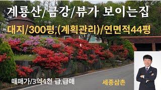 계룡산/금강 뷰/정원 텃밭이 아름다운/대지300평/연면적44평 단독주택