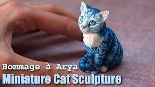 Polymer Clay Cat Sculpture // Hommage à Arya