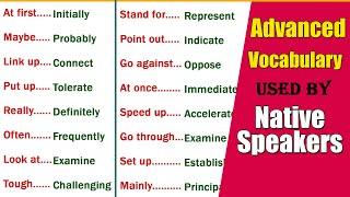 Advanced Vocabulary That Native Speakers Use in English