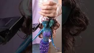 Mermaid Barbie ‍️ into normal Barbie #Barbie #doll #lifehacks #useful #crafts #diy #makeover