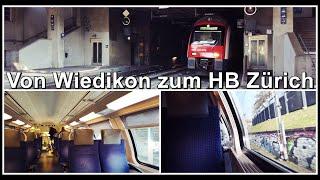 INSIDE SWISS TRAIN /Mit der S8 vom Bahnhof Zürich Wiedikon zum Zürich HB, Stadt Zürich, Schweiz 2021