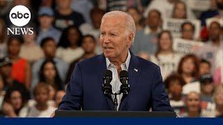 Biden speaks at campaign rally in North Carolina following debate