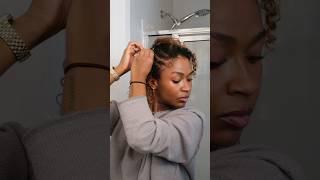 faux side shave curly hairstyle ‍↕️ #curlyhairstyles #shorts