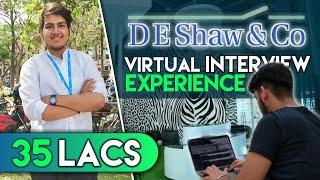 How he got **35LPA PACKAGE** in Lockdown ?? || All about Virtual Interviews || DE SHAW Interview