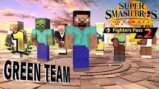 Super Smash Bros Ultimate Minecraft Steve/Alex Victory Screen, Intro, & No Contest Screen!