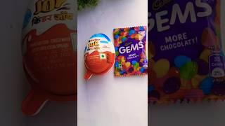 Kinder Joy and Cadbury gems surprise #kinderchocolate #kinder#gems#yummy #viralshorts