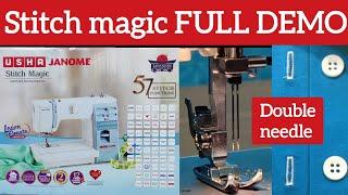 USHA Janome Stitch Magic Machine Full Demo | Explained All 57 stitch Functions