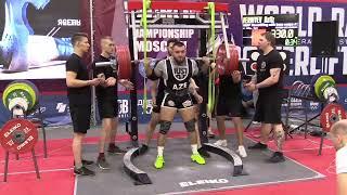 Hafiz Verdiyev RAW squat 330kg/727lb at WRPF World Championship 2019.