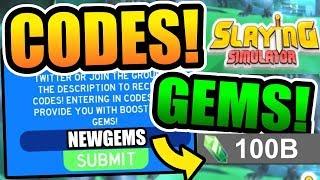 (NEW!) Slaying Simulator - ALL CODES AND FREE GEMS