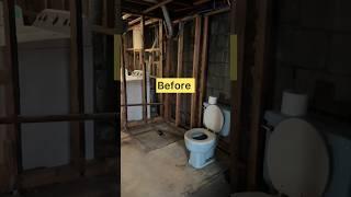 Before vs After 50 year old basement bathroom makeover (part 2 demolition)