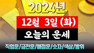 [오늘의 운세] 직업운 금전운 애정운 건강운 재물운 연애운 무료 운세 띠별 운세 2024.12.03(화)