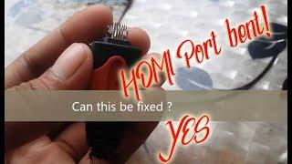 How to fix broken HDMI port pins bent (HDMI port broken) - SOLVED