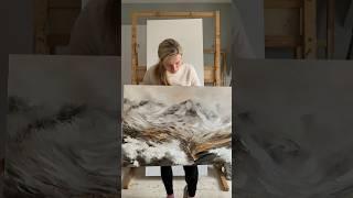 Горный пейзаж‍ #горынахолсте #искусствохудожника #АннаГуречкина #артпроцесс #живопись #белый
