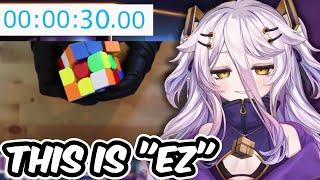 Henya Shows Off Her Rubik's Cube Solving Skills ( Solving it in 30 Seconds )