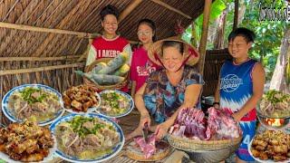 Thịt Heo Chiên Sả Ớt, Sườn Non Hầm Măng | Bữa Cơm Gia Đình Buổi Chiều Quê || Family meal