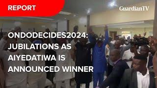 OndoDecides2024: Jubilation as Aiyedatiwa is announced winner