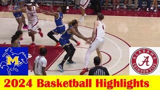 McNeese vs #2 Alabama Basketball Game Highlights 11 11 2024