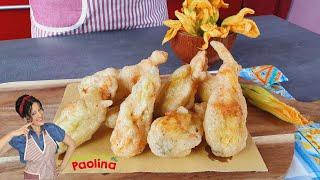 2 RECIPES WITH PUMPKIN FLOWERS. Courgette flowers in BATTER and courgette flowers in TEMPURA