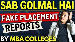 Are MBA Colleges Placement Reports FAKE ? Reality of Placement Reports #mba #placements