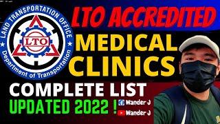 LTO ACCREDITED MEDICAL CLINICS 2022 | UPDATED COMPLETE LIST (ALL REGIONS)  | Wander J