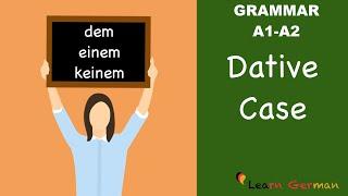 Learn German | German Grammar | Dative case | Dativ | A1