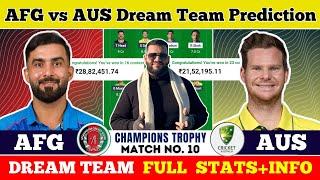 AFG vs AUS Dream Team Prediction|AFG vs AUS Fantasy11 Prediction|AFG vs AUS Dream Team|