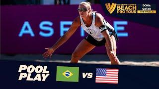 Ana Patrícia/Duda vs. Hughes/Cheng - Day 2 Highlights | Doha Finals 2023 #BeachProTour