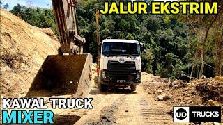 KAWAL MIXER JALUR EKSTRIM ‼️ ( UD Quester GWE280 Ready mix Concrete Truck )