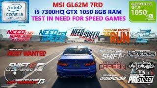 Need for Speed Series (19 Games) i5 7300HQ GTX 1050 8GB RAM Benchmark Test