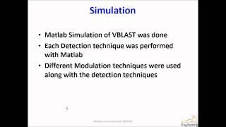 VBLAST Detection technique EEL6509