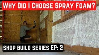 NSQ Garage Build EP 2:  Spray Insulation and Sheet Metal Walls