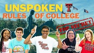 Unspoken Rules of College | Texas Tech Vlog Squad