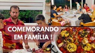 JANTAR E COMEMORAÇÃO EM FAMÍLIA/ FIZ TOMATE CONFIT DELICIOSO E LOMBO ASSADO/ ROTINA NUBIA VIANA