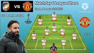 Victoria Plzen vs Manchester United ~ Potential Line Up Man United Matchday 6 Europa League 2024/25