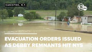 Evacuation orders issued as Debby remnants cause floods in parts of New York