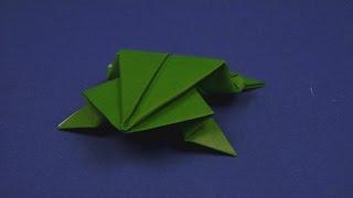 Origami Frosch - Faltanleitung