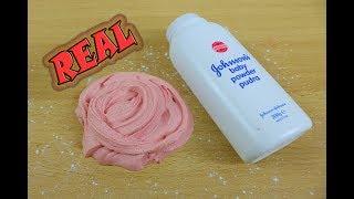 REAL !! Baby Powder Slime, How To Make Slime with Baby Powder and Hand Soap, Without Glue, No Borax