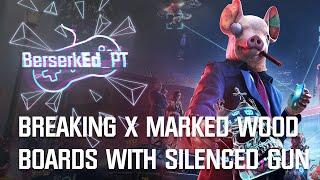 PS5 - Watch Dogs: Legion - Breaking X Marked Wood Boards With Silenced Gun