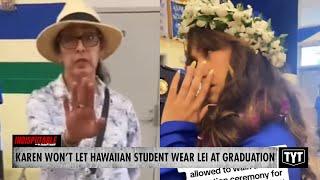 Hawaiian Student In TEARS After Karen REFUSES To Let Her Wear Lei At Graduation