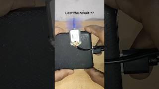 Dc motor speed with power bank  | #shorts #science #experiment