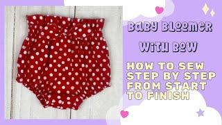 Sew baby bloomer with bow | Tutorial Thursday | sewing for beginner | how to sew diaper cover