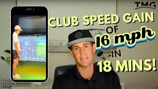 CLUB SPEED GAIN OF 16MPH IN 18 MINS